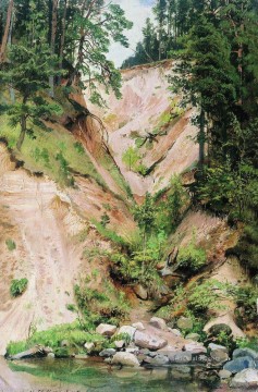Klippe 1893 klassische Landschaft Ivan Ivanovich Bach Ölgemälde